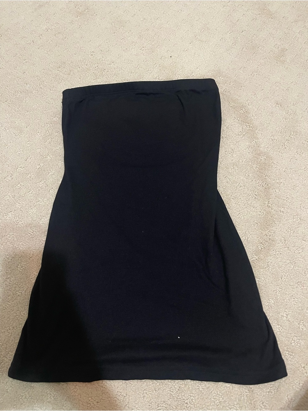 Strapless Black Knit Tube Dress - Women's Classic Style